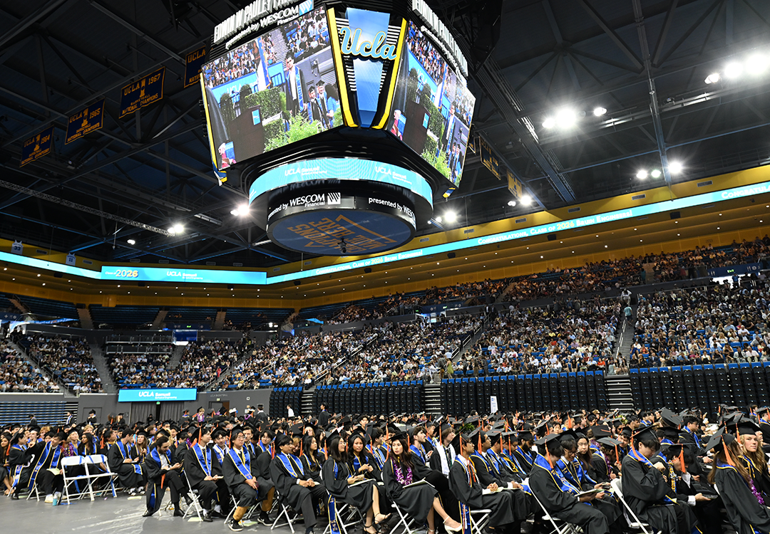 students at graduation ceremony