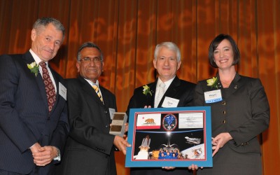NASA Astronaut K. Megan McArthur ’93 Presents UCLA Engineering with a Mini IMP that Flew in Orbit