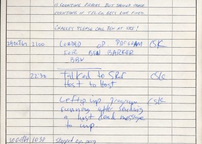 Note made by Charley Kline at UCLA after “LO” was successfully transmitted to Bill Duvall at SRI.
