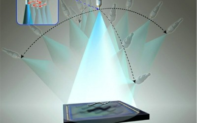 Optical Microscope Without Lenses Produces High-Resolution 3-D Images on a Chip