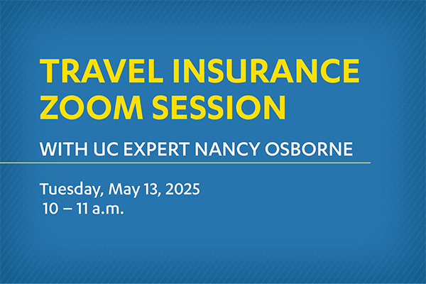 Travel Insurance Session with UC Expert Nancy Osborne