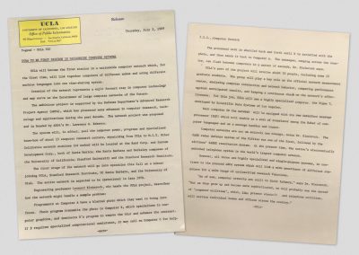 A UCLA press release, dated July 3, 1969